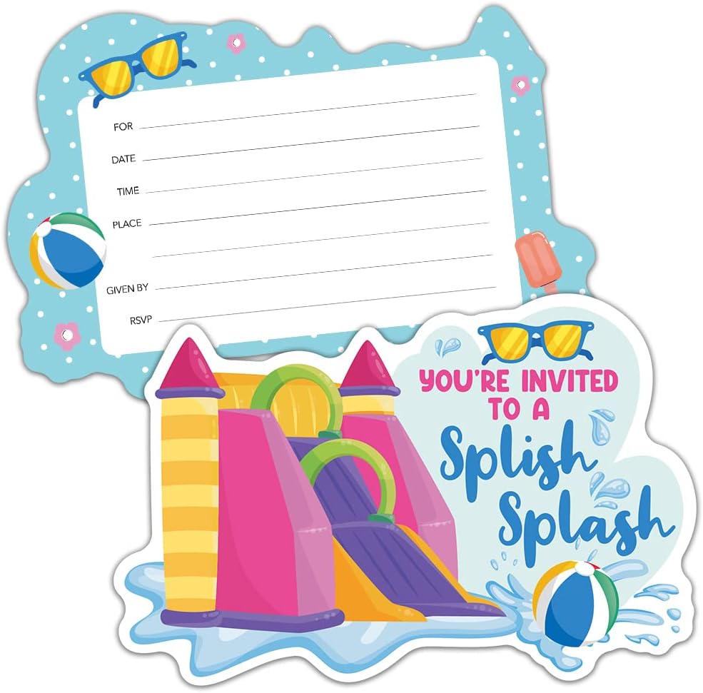 Amazon.com : RZHV 15 Pack Splish Splash Water Slide Bash Shaped Fill-In ...