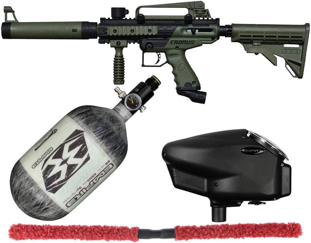 Action Village Tippmann Cronus Basic & Cronus Tactical Competition Paintball Gun Package Kit w/ 68/4500 Air Tank