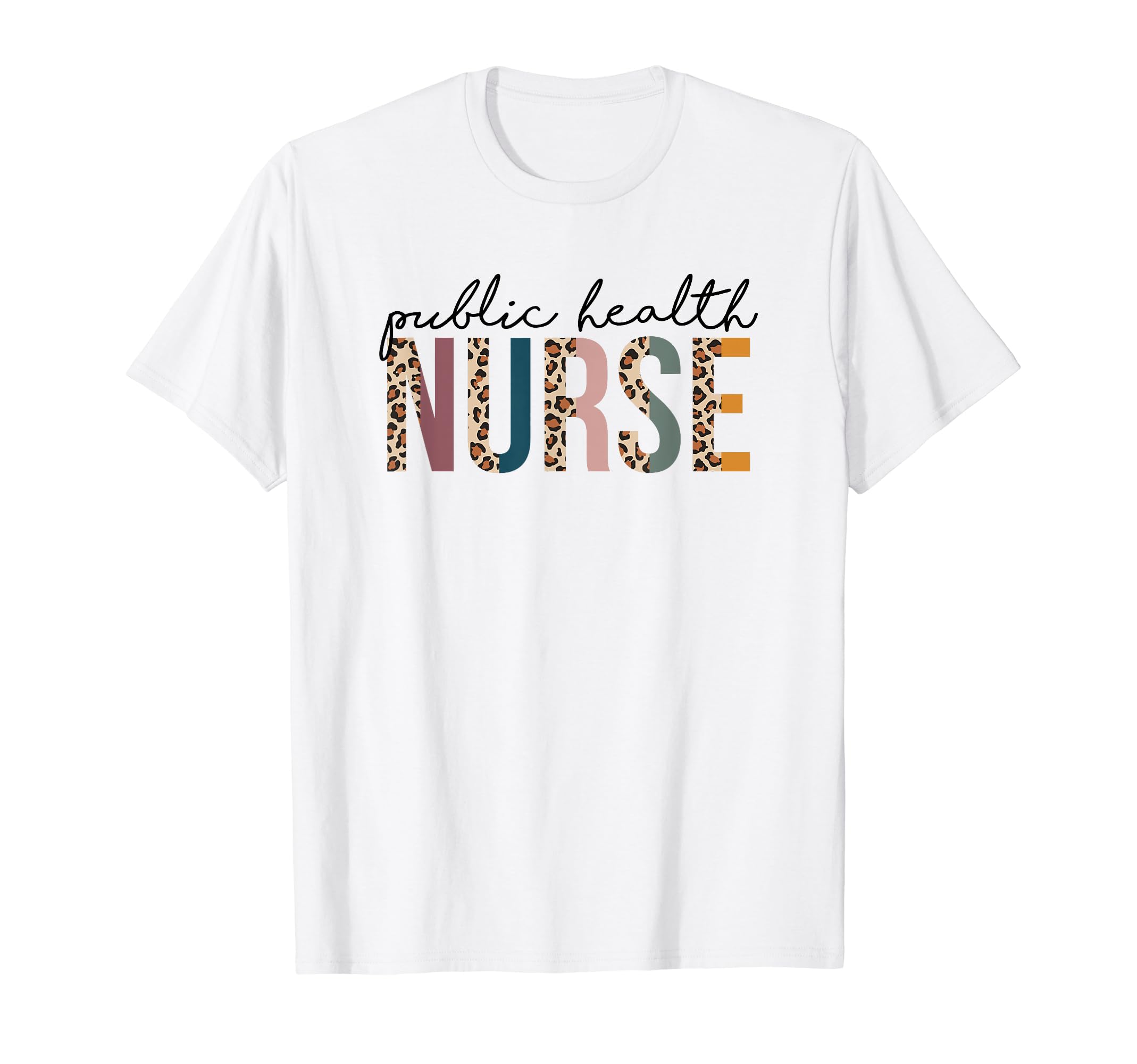 Aurlex TeesPublic Health Nurse Colorful Leopard / Cheetah Print T-Shirt