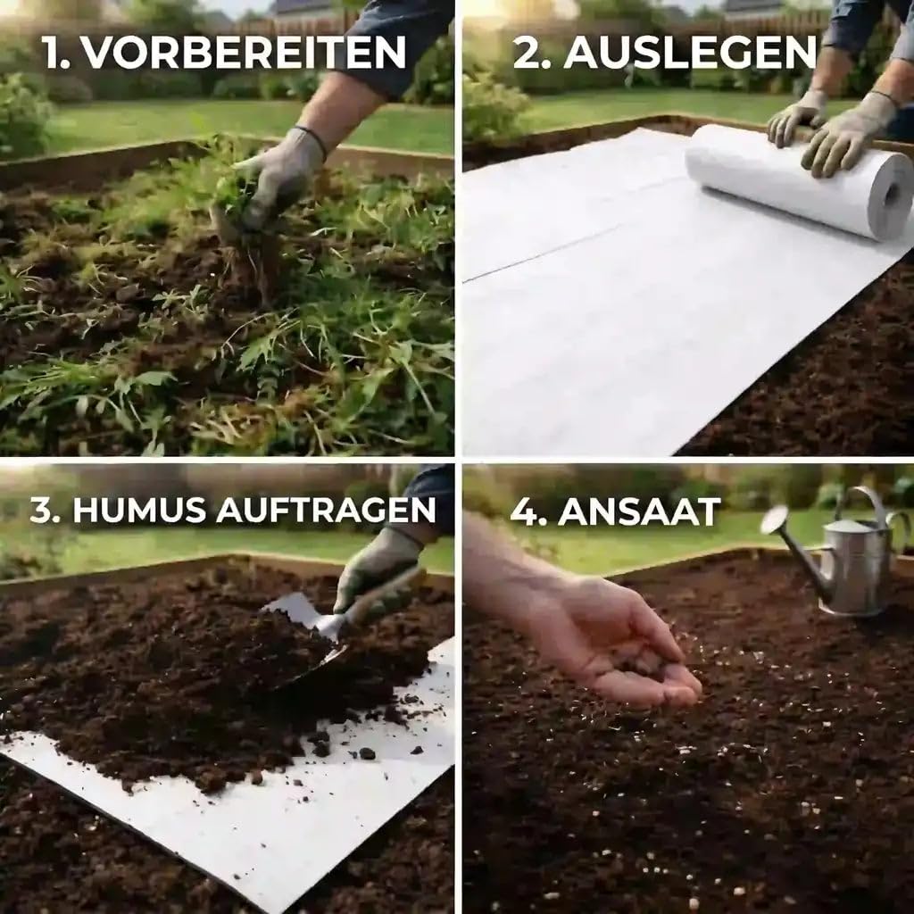 Florade Garten-Wellpappe – biologisch abbaubares Unkrautvlies aus 100% Frischfaser – plastikfrei & wasserdurchlässig – Mulchvlies & Gartenvlies für Beete, Hochbeet, Gemüse & No-Dig-Garten