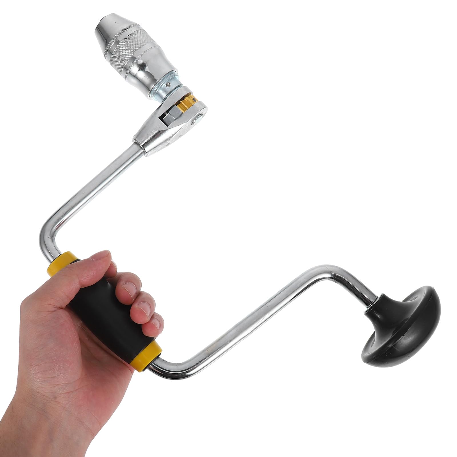 Taladro Manual de Manivela de Acero para Carpintería y Paredes, Herramienta Manual Resistente y Fácil de Usar Adecuado para Hacer Joyas y Bricolaje
