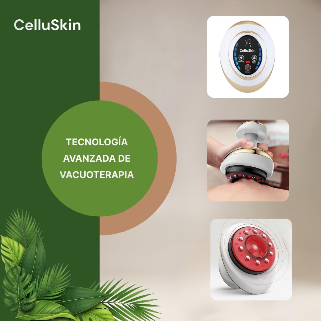 Masajeador Anticelulitico Reductor Potente, Reafrimante Corporal Flacidez, Para Celulitis Severa, Vacumterapia