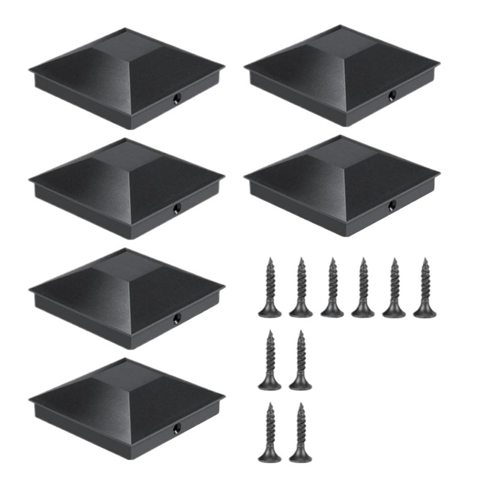 Irgvjifr Black Fence Posat Cap 6Pcs Pp Fence Post Caps Decor Corridors Covers Waterproof Outdoor Cover For Protect Wood For Courtyard