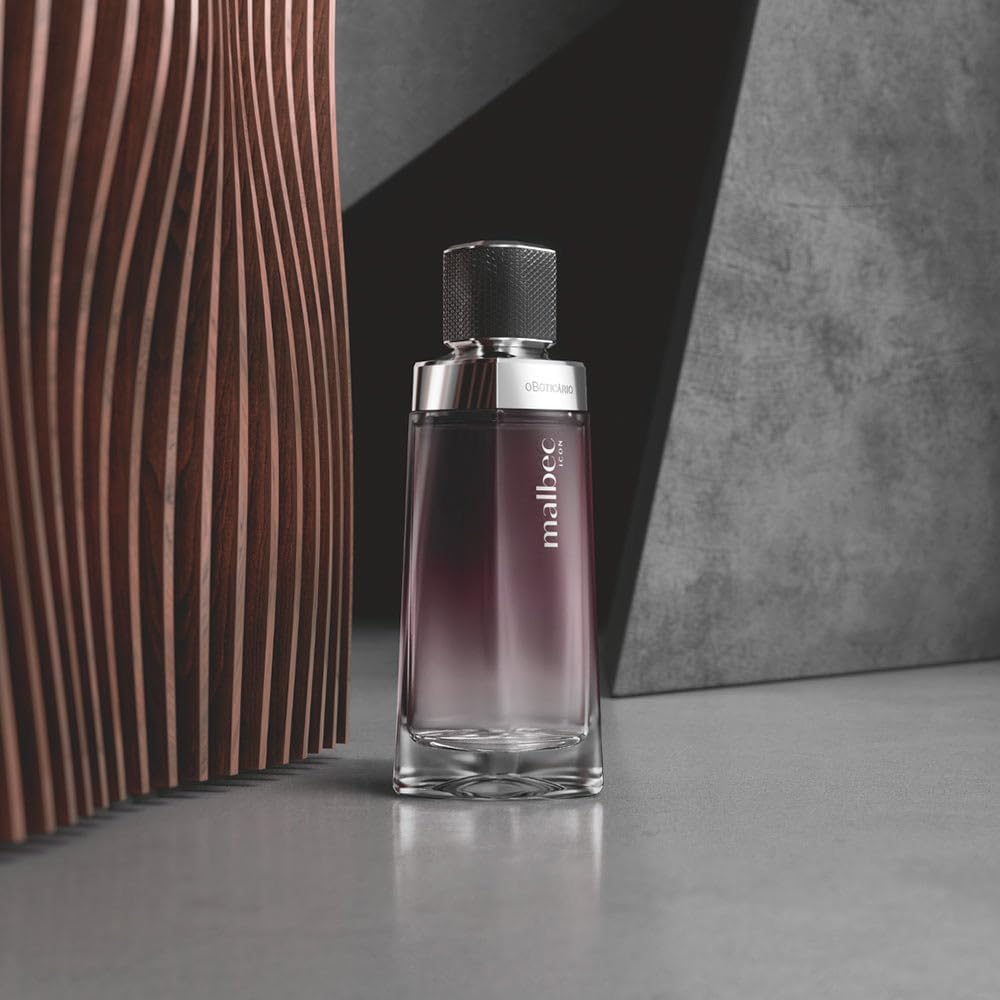 O Boticário Malbec Icon Eau de Toilette EDT, profumo di profumo per uomo | fragranza legnosa Chypre Bergamotto Limone 100 ml
