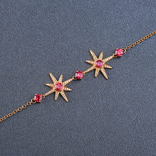 Bracelet diamant et rubis rouge, le cadeau d'astrologie idéal - 5