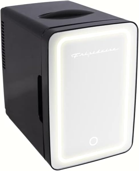 Frigidaire Mini Cooler, Portable Compact Personal LED Lighted Mirror Fridge