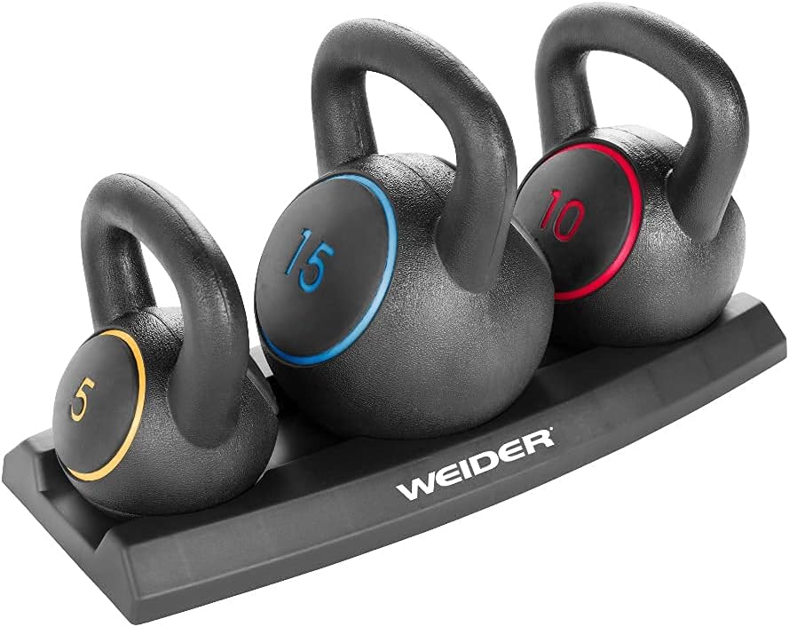 Weider Vinyl Kettlebell Set Sports & Outdoors