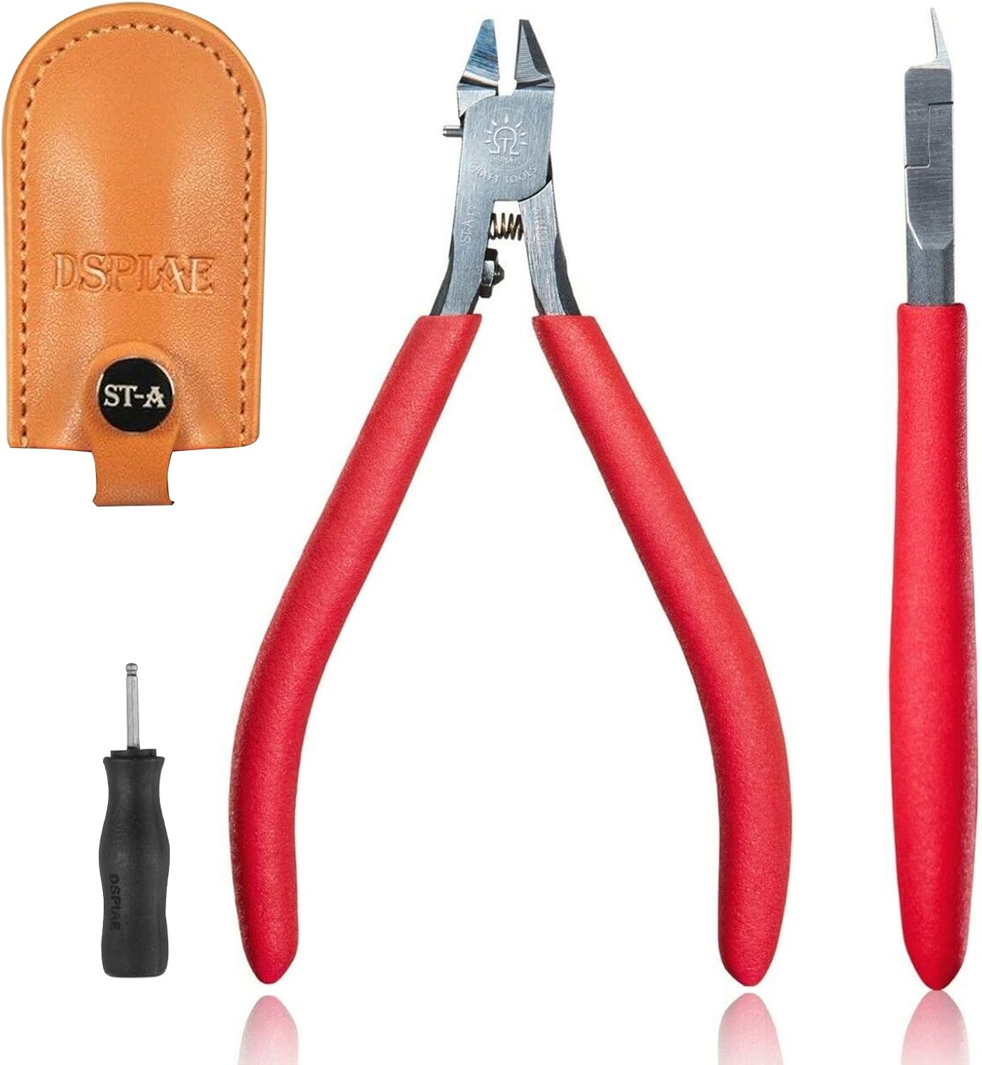 ST-A 3.0 Single Blade Nipper by DSPIAE – Precision Cutter for Gundam, Gunpla & Hobby Kits – Sharp Blade, Ergonomic Handle, Leather Cover