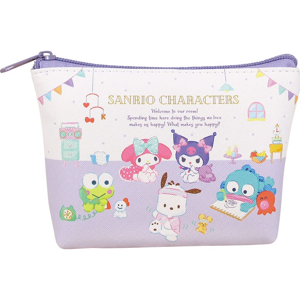 Tees Factory Sanrio Happiness My Room Triangle Pouch, H 3.9 x W 6.3 x D 1.5 inches (10 x 16 x 3.8 cm) SR-5533936HP
