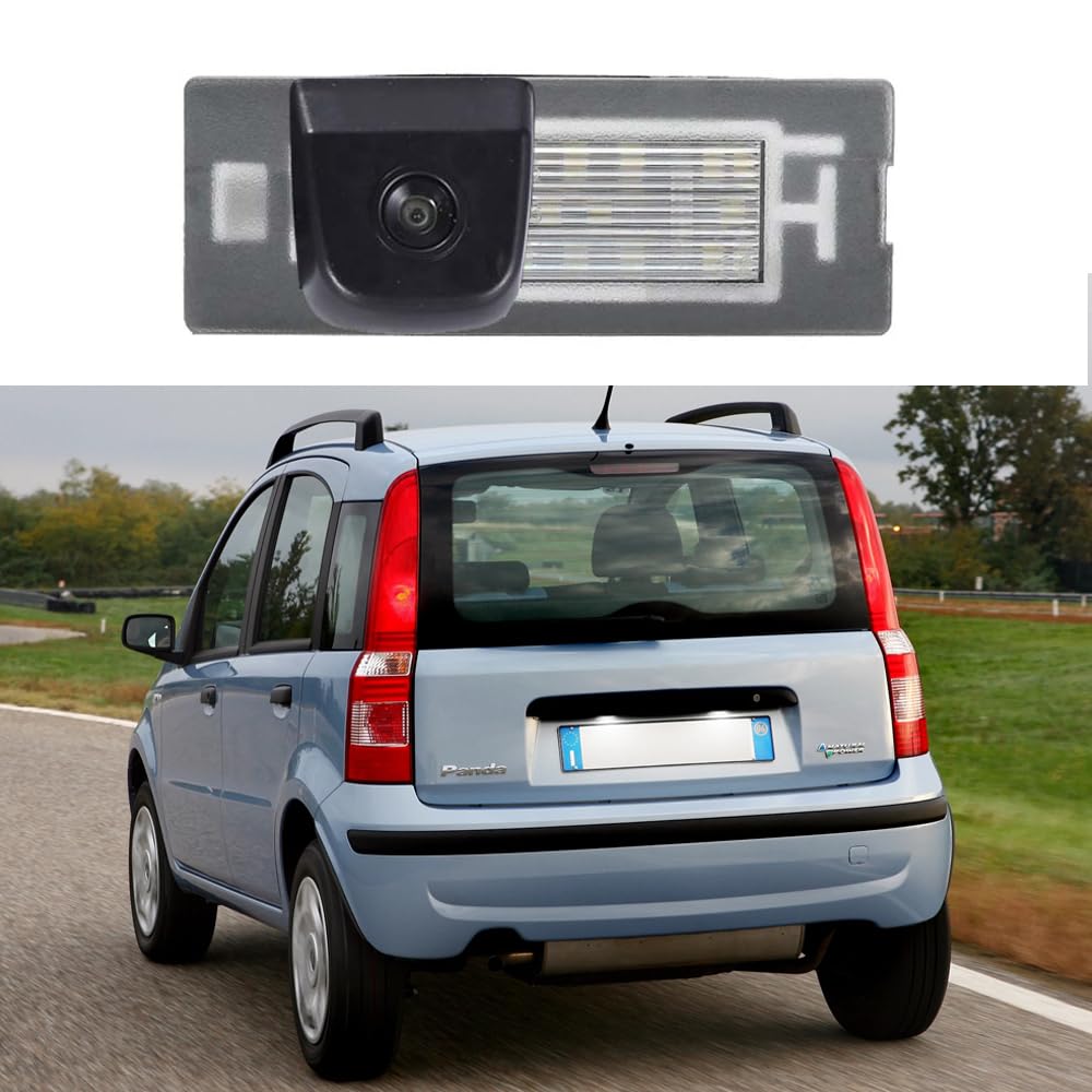 Telecamera HD per retromarcia con visione notturna, per auto, vista posteriore, telecamera per parcheggio, sistema di retromarcia, per FIAT Panda Mk3 Mk4 Tipo 169 312 319 2003-2012 (OEM