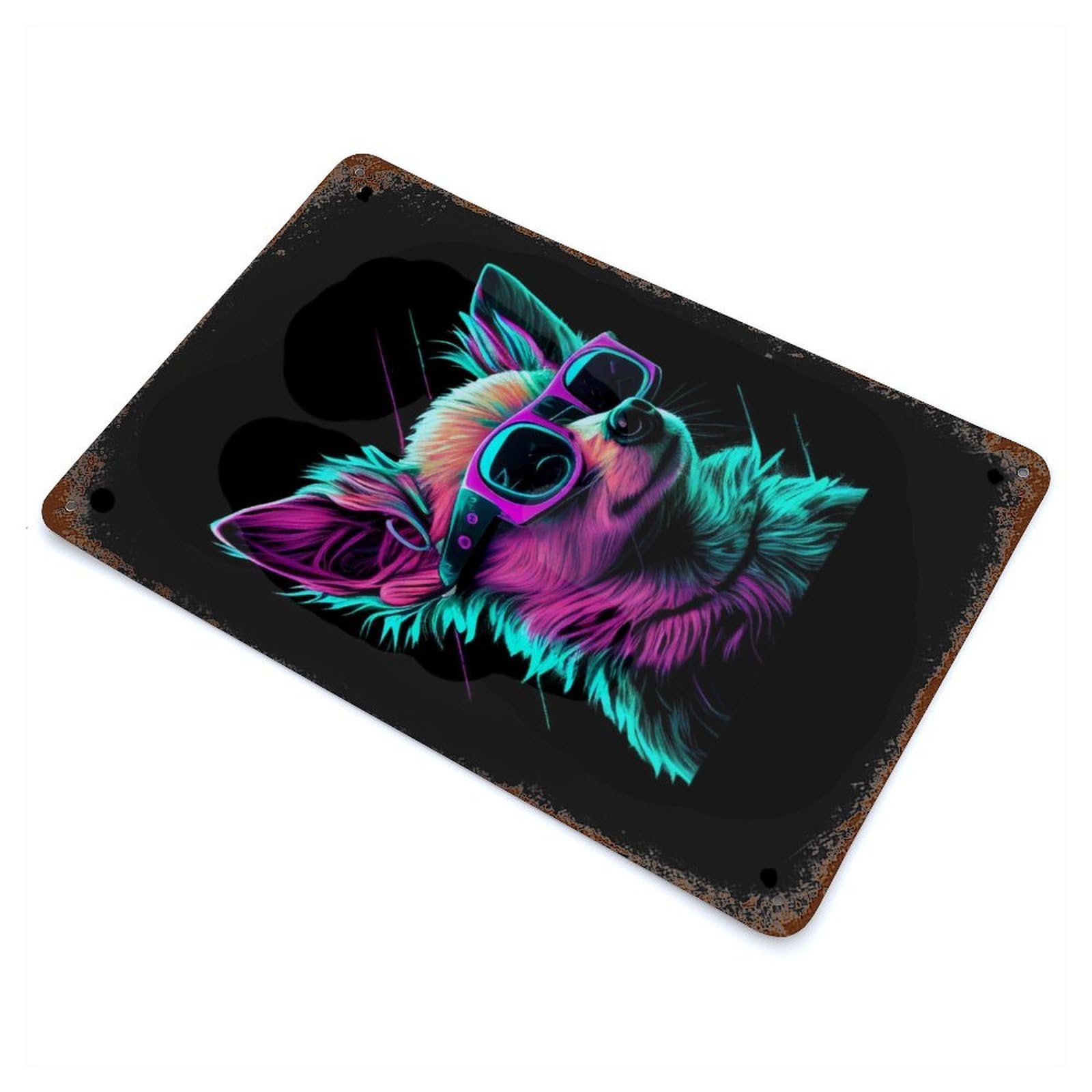 Chihuahua Decorative Tin Sign 11.8"x7.9", Ideal for Basement, Hobby Room And Garage Decor