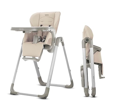 Inglesina My time - Silla alta para bebés y niños pequeños, plegable, convertible, fácil de limpiar y hecha para cultivar, bandeja extraíble, arnés