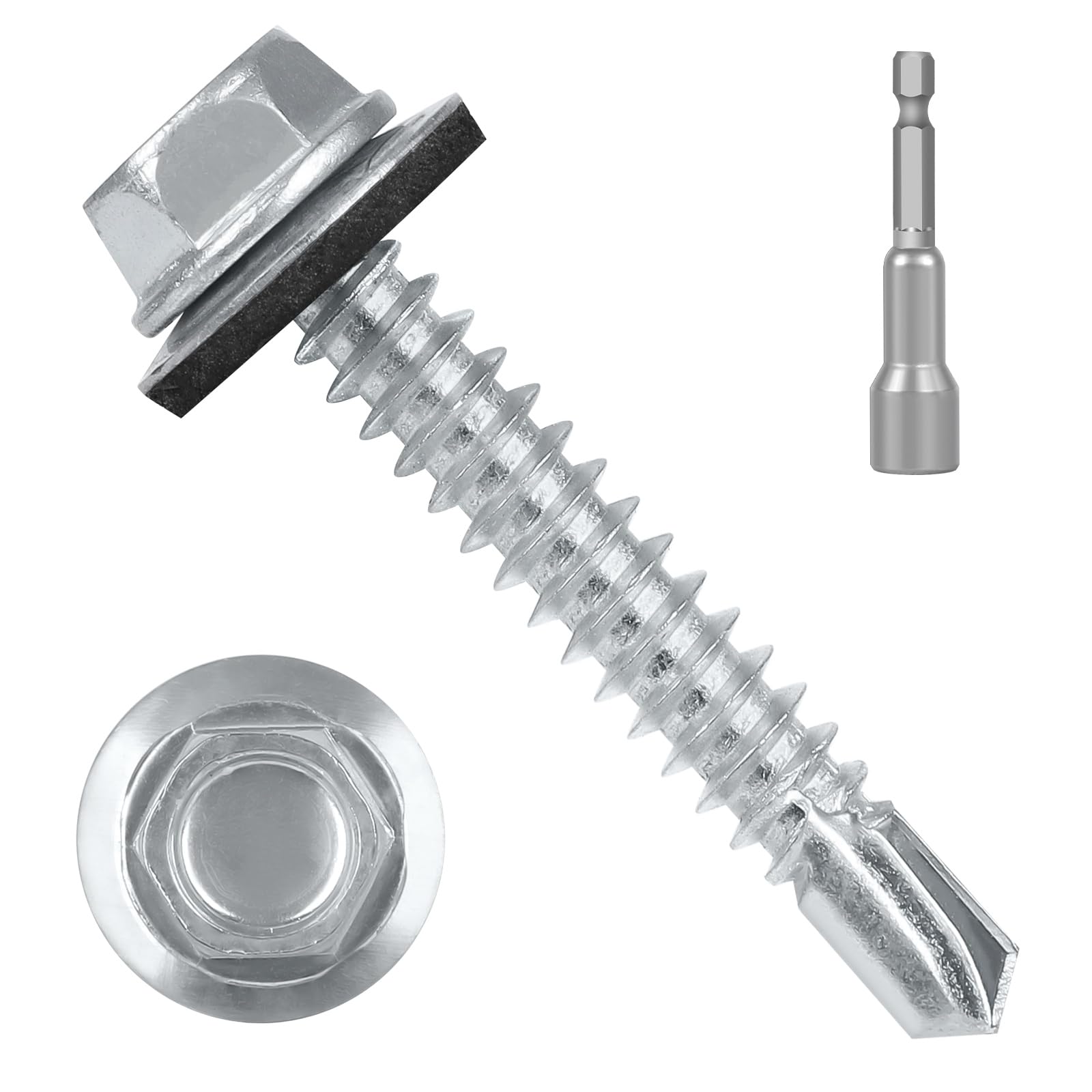 Metal Roofing Screws - 50 Pack #10 Self Drilling -7