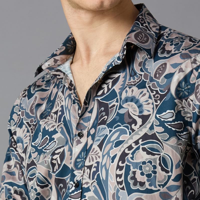 Image of MARK & ALBERT Men's Slim Fit Cotton Formal Shirt