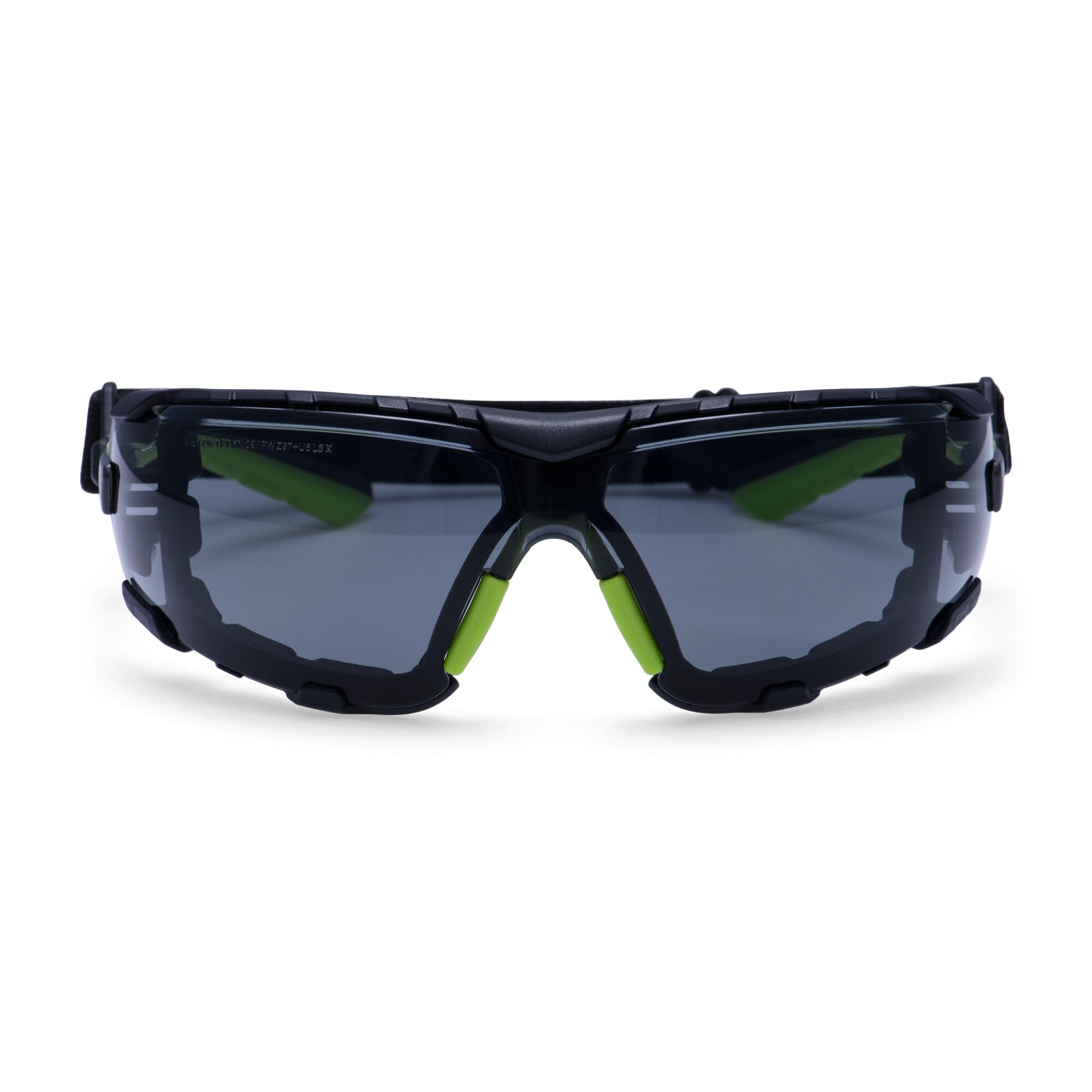 Portwest PS38 Ultra Safety Glasses Wrap Around Protective Eyewear Lightweight Flexible Arms Inclinable Side Arms Anti Scratch UV Protection Certified, Smoke, One Size