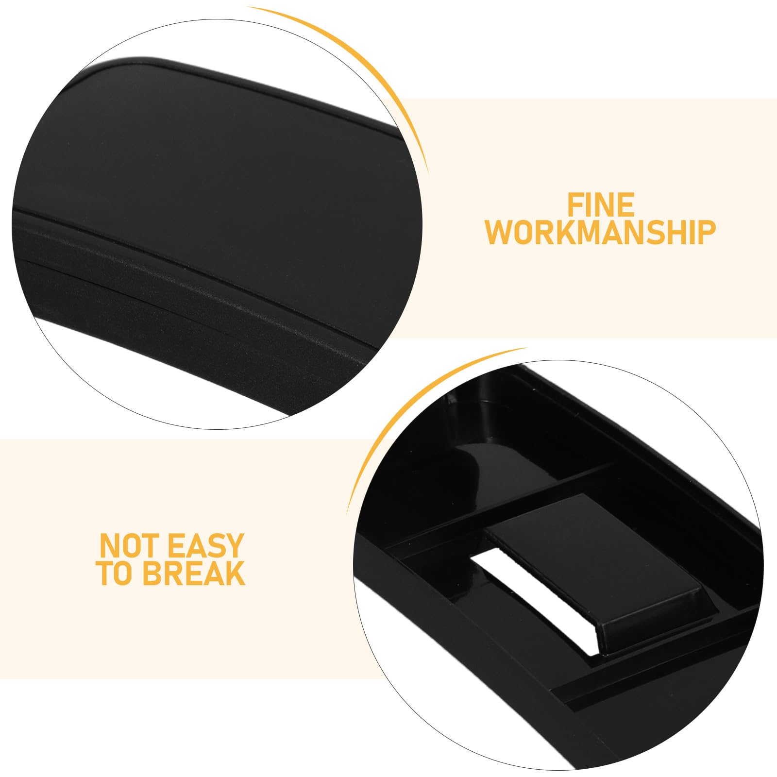 COLLBATH Estuche para Gafas de Sol con Clip, Caja de Almacenamiento de Plástico Negro Mate Tamaño Mediano, Ligero y Resistente para Viaje y Uso Diario, Organizador Portátil para Gafas