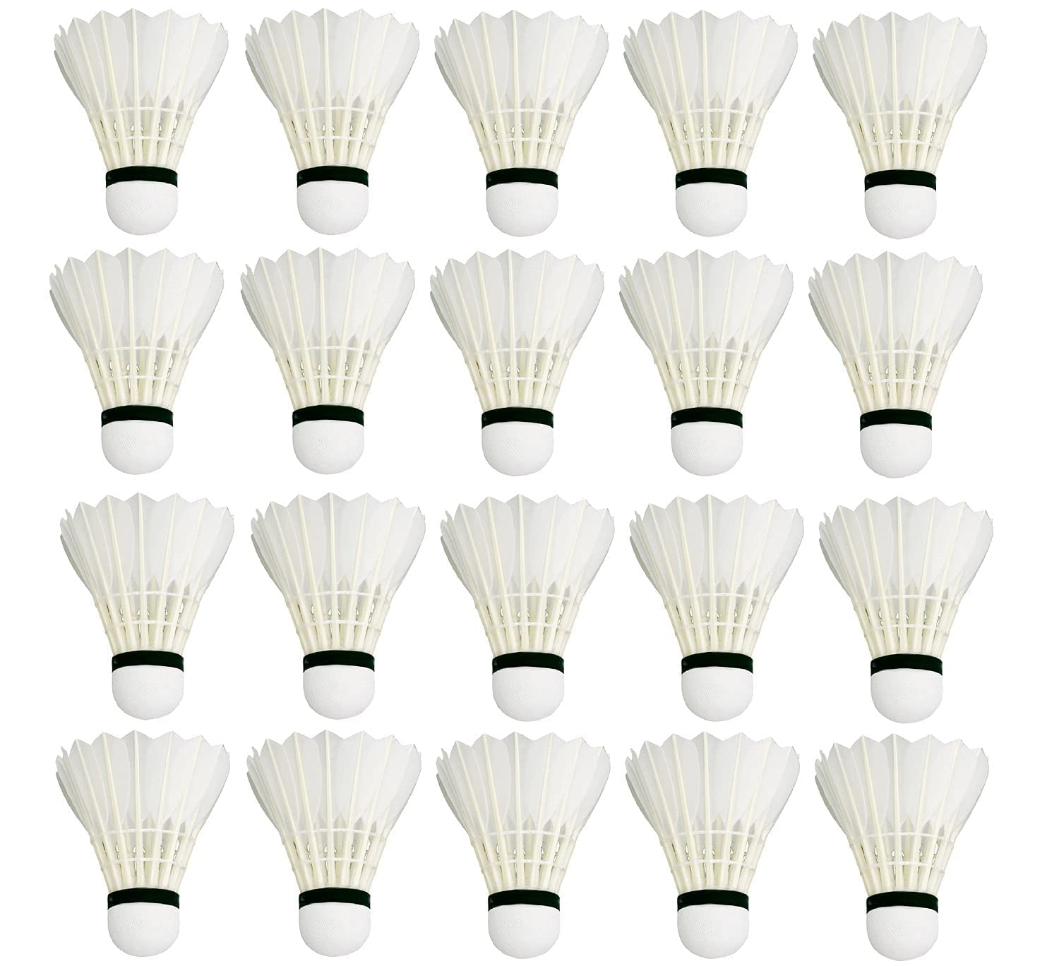 TOYSOLMANISH Shuttle Cocks (White) | Feather Shuttle Combo Pack of 20 shuttles,Outdoor & Indoor Badminton Sports Pack of 1 (20-Pcs)-picture-33