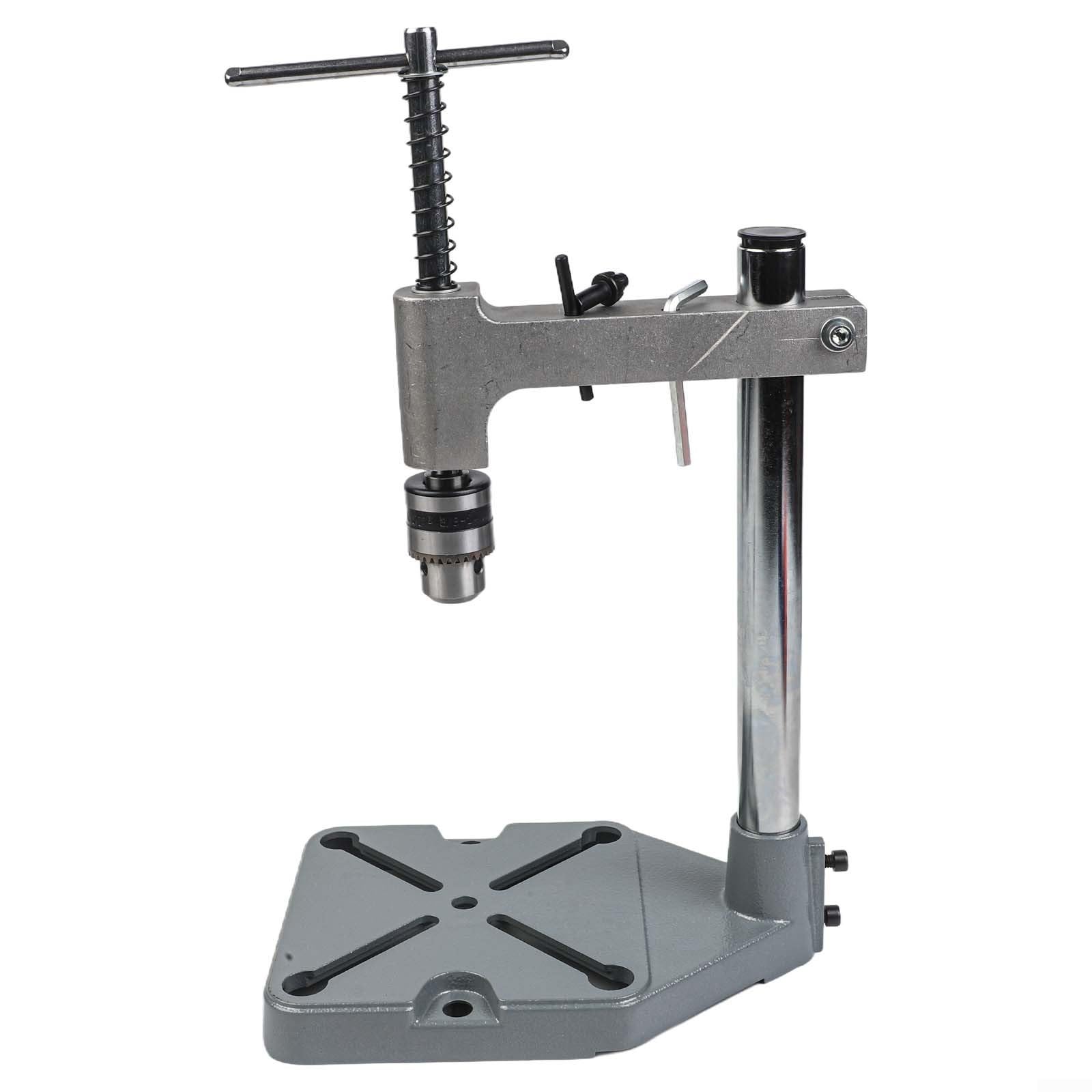 Maschiatrice verticale manuale con chiave regolabile per filettatura di precisione da 1,5 mm a 10 mm, lega di alluminio grigia (lega di alluminio)
