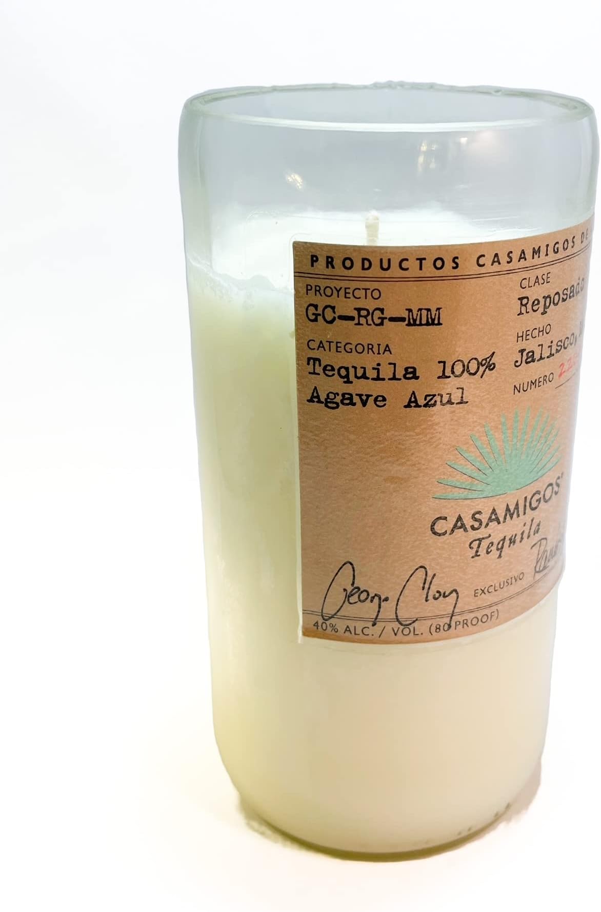 Blue Agave Melon Scented 16 Fl Oz Soy Candle Casamgos Cut Bottle Vegan