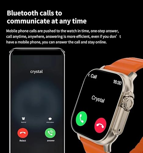 SmartWatch Relógio inteligente T800 Ultra 2 Masculino, Tela AMOLED, Bússola NFC, Impermeável, Relógi