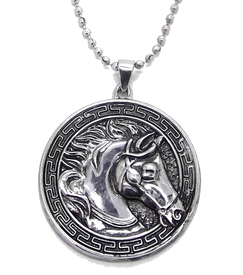 Femmibella Round Horse Rhodium Plated Mens Pendant Chain(6930-45) (B0BRQ34C48) Amazon Price History, Amazon Price Tracker