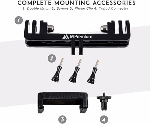 Miniatura 4 de Accesorios de adaptador de montaje con adaptador de trípode tornillos de pulgar y clip de teléfono para GoPro Hero 12 11 10 9 8 7 6 5 4 3 3+ 2 1