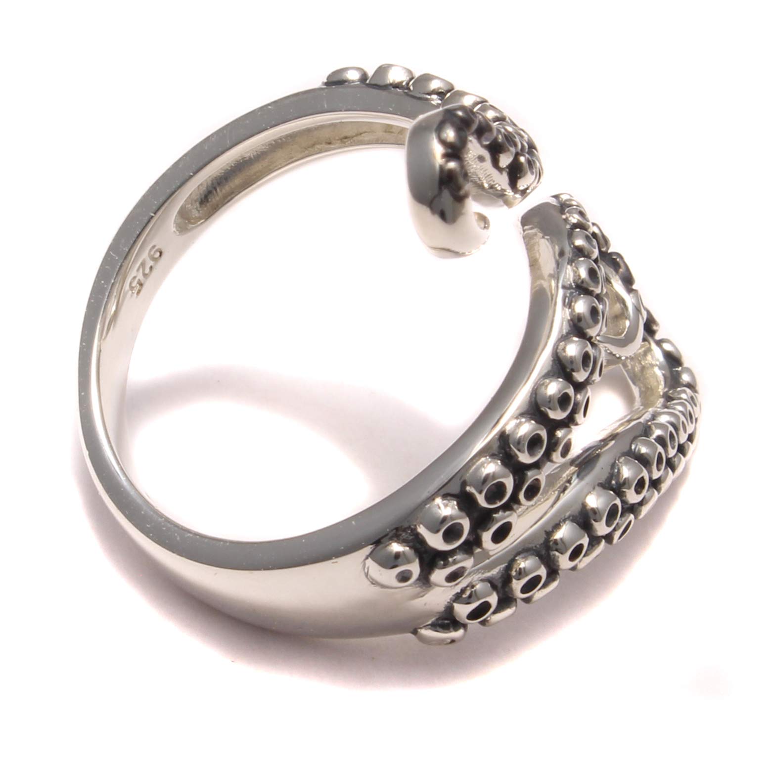 Kraken-Ring aus 925 Sterling Silber, Tentakel Ring