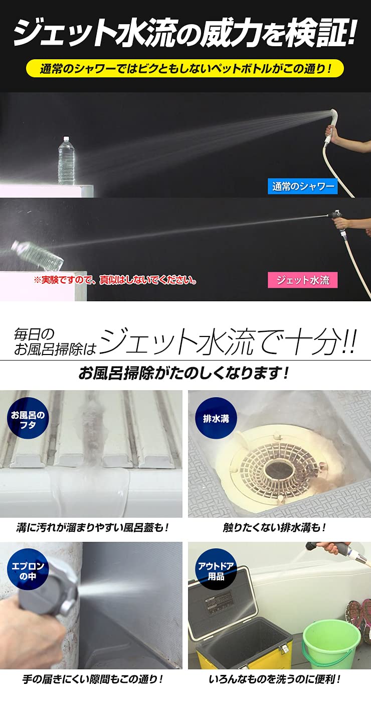 Amazon｜アイメディア ジェット水流でラクラク風呂掃除 浴室掃除 お