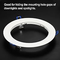 Vista 3 de PATIKIL Anillo de ajuste de luz de 5 pulgadas de diámetro interior, cubierta de luz circular de aleación de aluminio, accesorio de iluminación