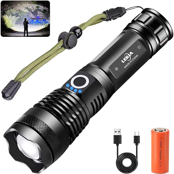 Linterna Táctica Recargable USB
