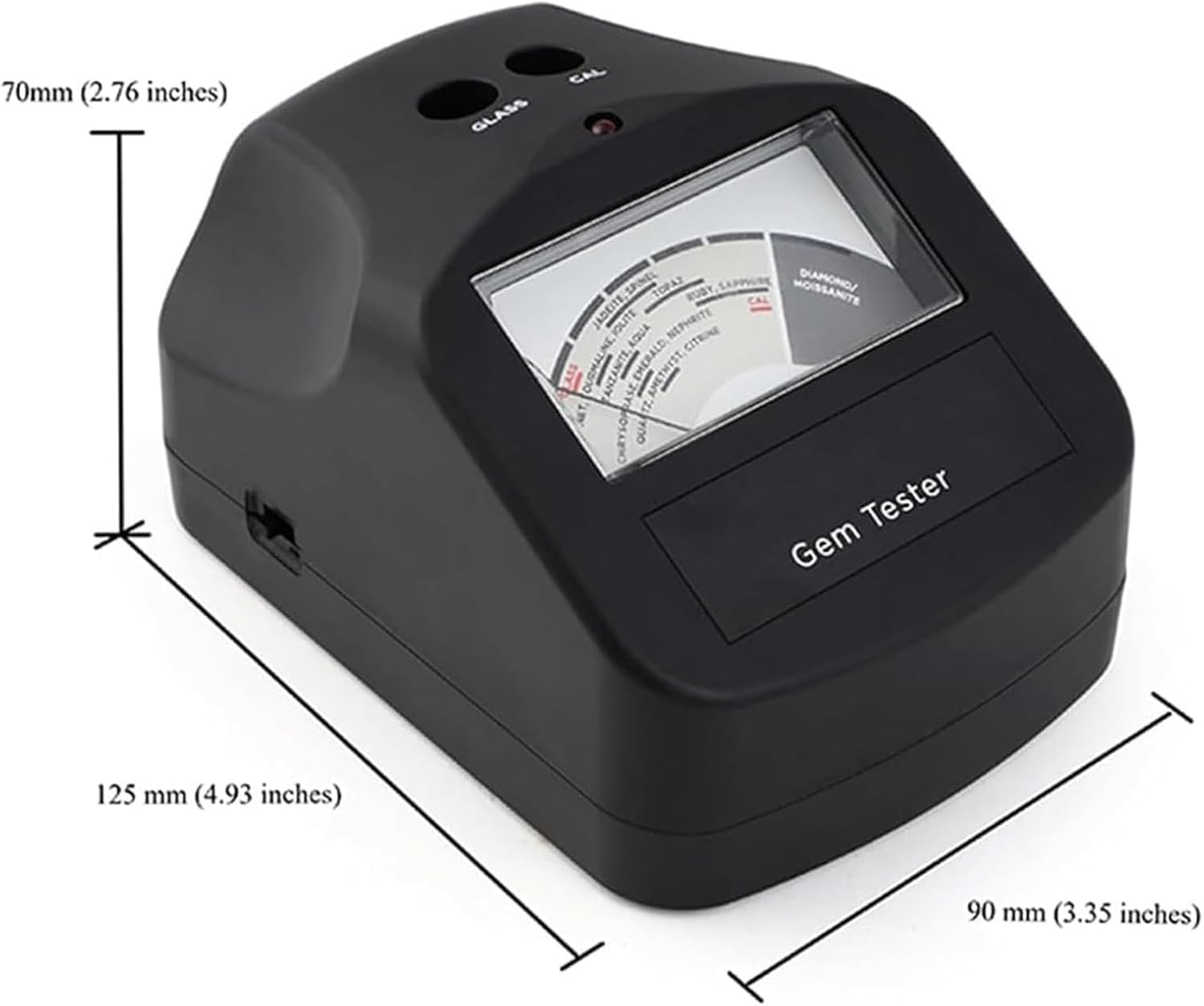 Moissanite Diamond Tester, High Precision Jewelry Diamond Tester, 16 Types of Gemstones Can Be Tested, Built-in Calibration (Cal) Test Disc, for Appraisal Company