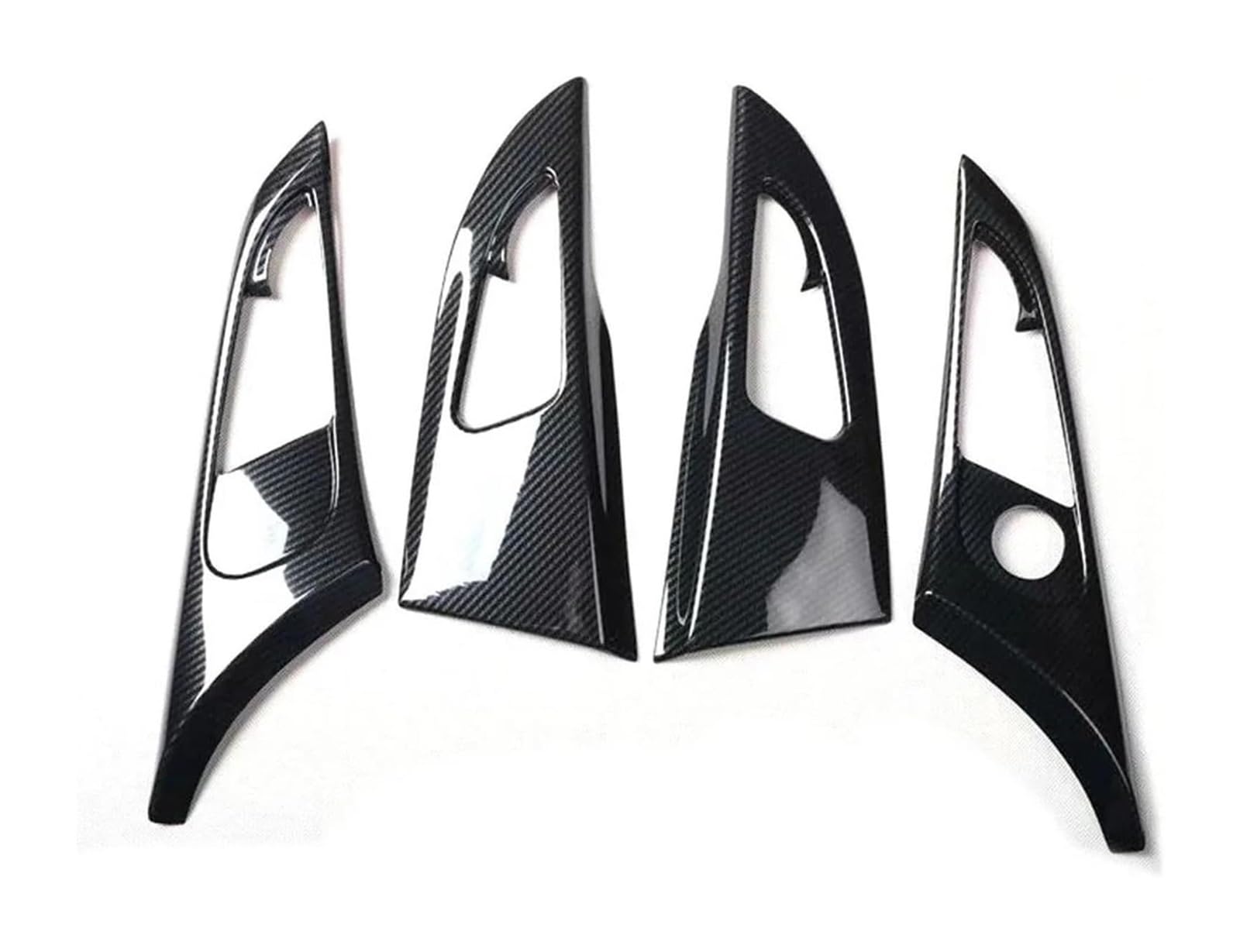 TYTYASS Inner Door Handle for Buick for Regal 2009 2010 2011 2012 2013 LHD Car Door Interior Handle Bowl Cover Trim Styling ABS Protect Molding Line(Black-red)