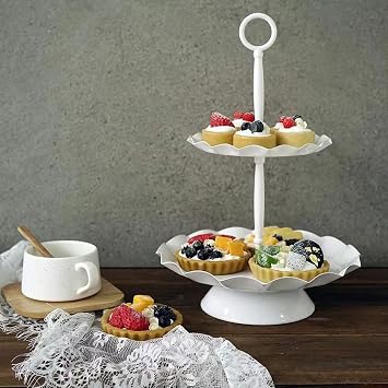 Cake Stands, 16PCS Cake Stand Set Metal Fruits Holder Cupcake Stands Tray Girl Birthday Party Baby Shower Wedding Supplier Dessert Table Mount Home Display Plate Table Decoration