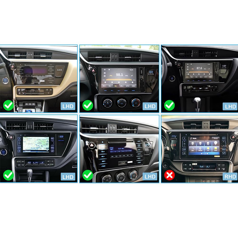 4+64G Android 15 Doppel Din Autoradio für Toyota Auris E180 2013-2018,10 Zoll Touchscreen Autoradio Navi mit Wireless Carplay Android Auto Bluetooth FM/RDS Rückfahrkamera Mirror Link