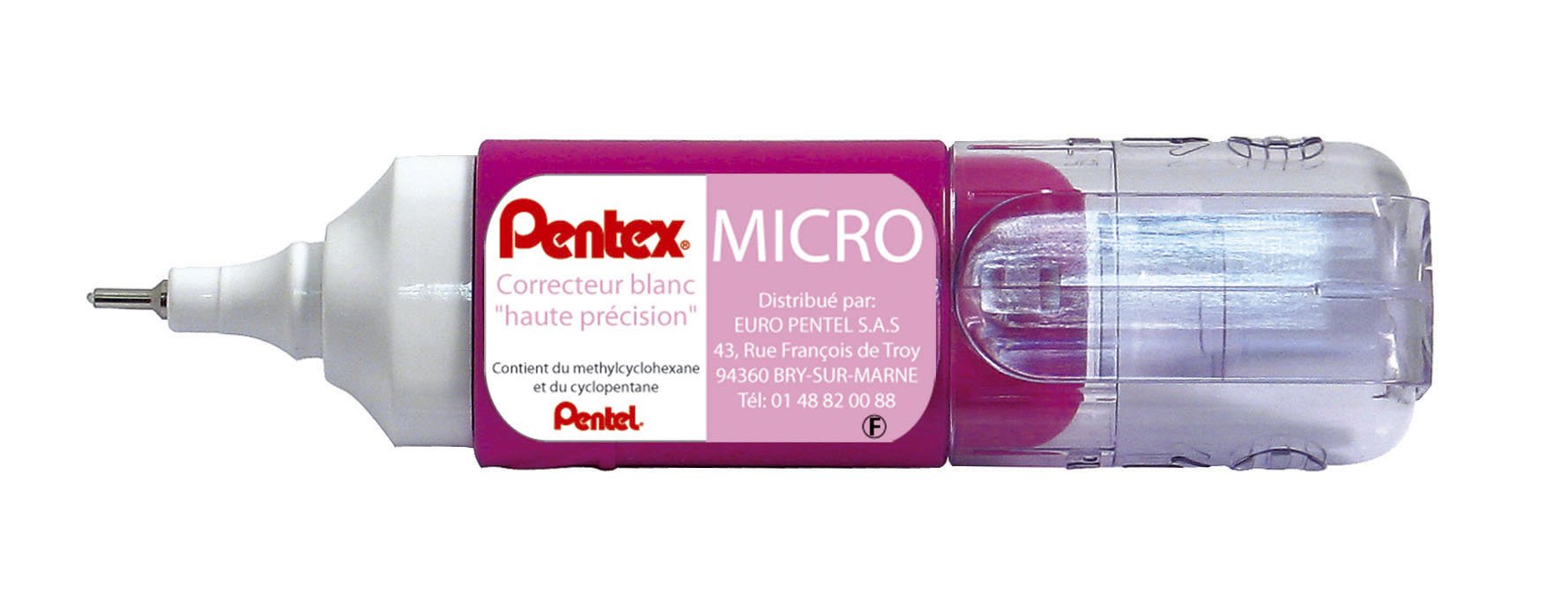 Pentel zl33p-wf Corrector Líquido Mini 42 ml con punta Micro Fine cuerpo rosa