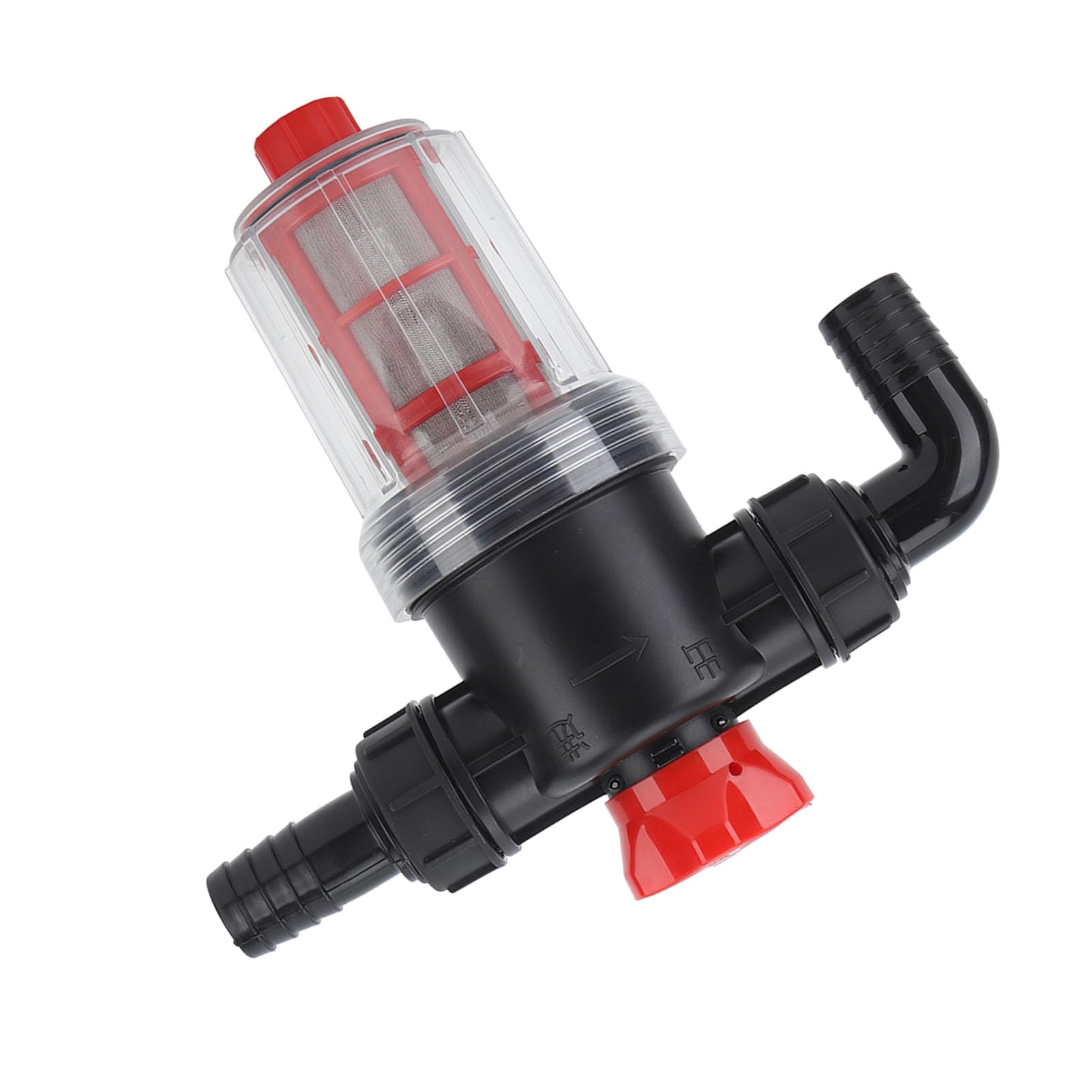 Ejoyous Filtro in per Pompa Dell'acqua, Filtro per Irrigazione per Pompa da Giardino for Irrigazione del Giardino (Connettore da 32 mm (tubo esterno da 1,2 pollici)) | Doppio filtro 60/40 in acciaio inox 304, con scarico e filetto in rame da 1,0"