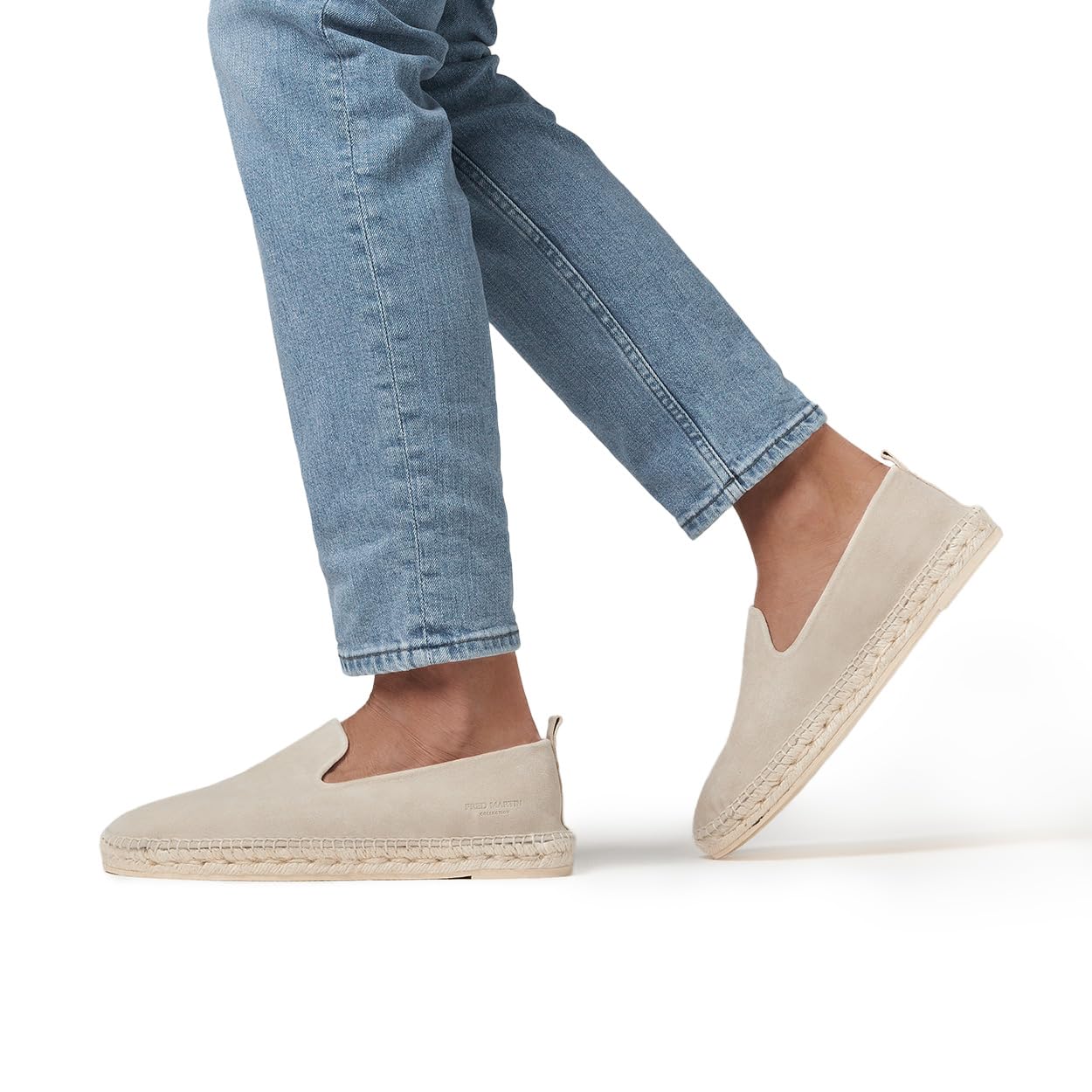 Fred Martin Collection, Alpargata de Ante con Suela de Yute y Forro en Piel para Hombre