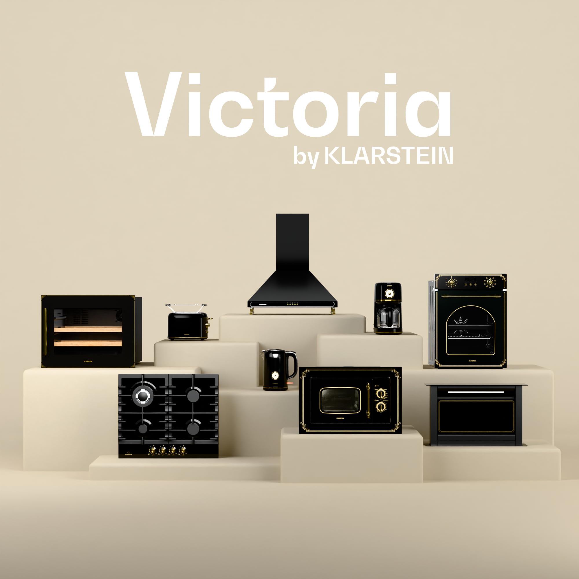 Klarstein Victoria Płyta indukcyjna - 3-strefowa do zabudowy, 6600 W z funkcją boost, suwak dotykowy, timer, blokada przed dziećmi, czarne szkło ceramiczne, kompaktowa budowa 45 cm
