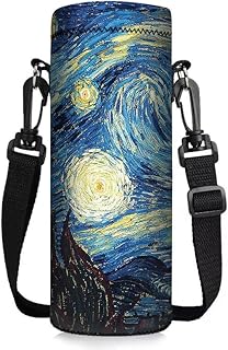 ToLuLu Water Bottle Carrier Bag Case, Insulated Neoprene Water Bottle Holder Pouch Cover 750ML 1000ML with Adjustable Shoulder Strap, for Stainless Steel/Glass/Plastic Bottles, Sport Energy Drinks - Buy now