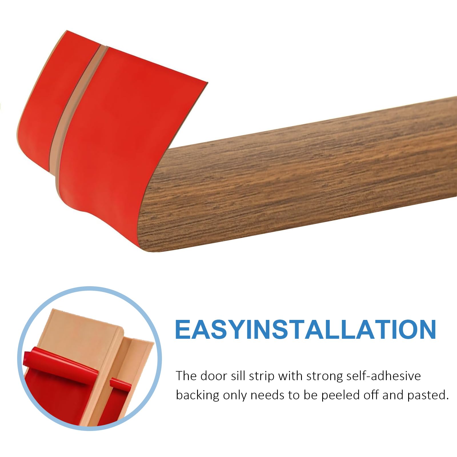 Perfil Transición Suelo Desnivel, 2M x 5cm Perfil de Transición para Suelo Autoadhesivo de PVC, Tapajuntas Suelo para Desniveles de Umbral de 5mm ~ 10mm (Madera Cedro)