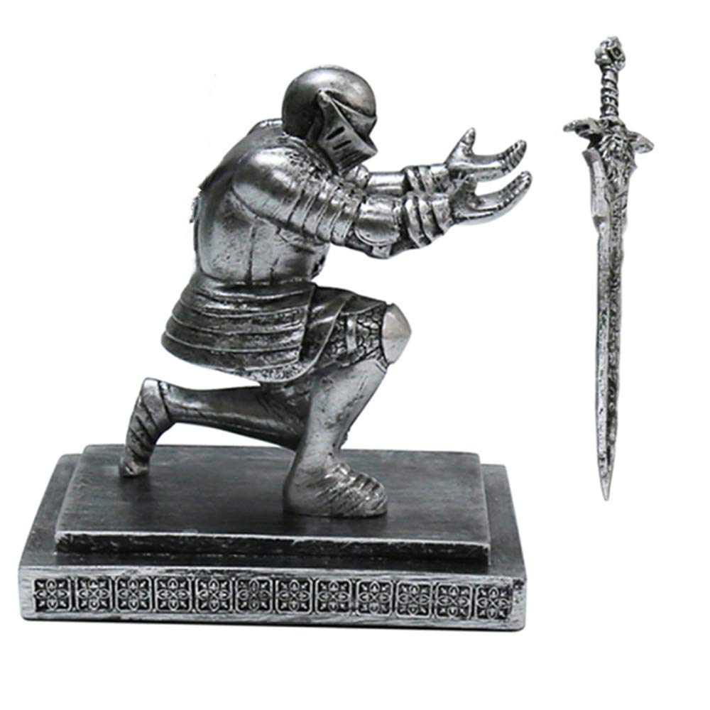 Magnetic Knight Pen Holder Desk Organizers and Accessories Resin Home Decor Pen Holder Organizer Knight Pen Stand Holder for Desk - Image 2