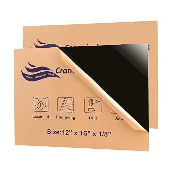 Black Acrylic Sheet 12" x 16" x 1/8", 2 Pack Black Cast Plexiglass Sheets Glass Alternative for Sign DIY Display Projects Photo Frame Craft Handcraft Painting