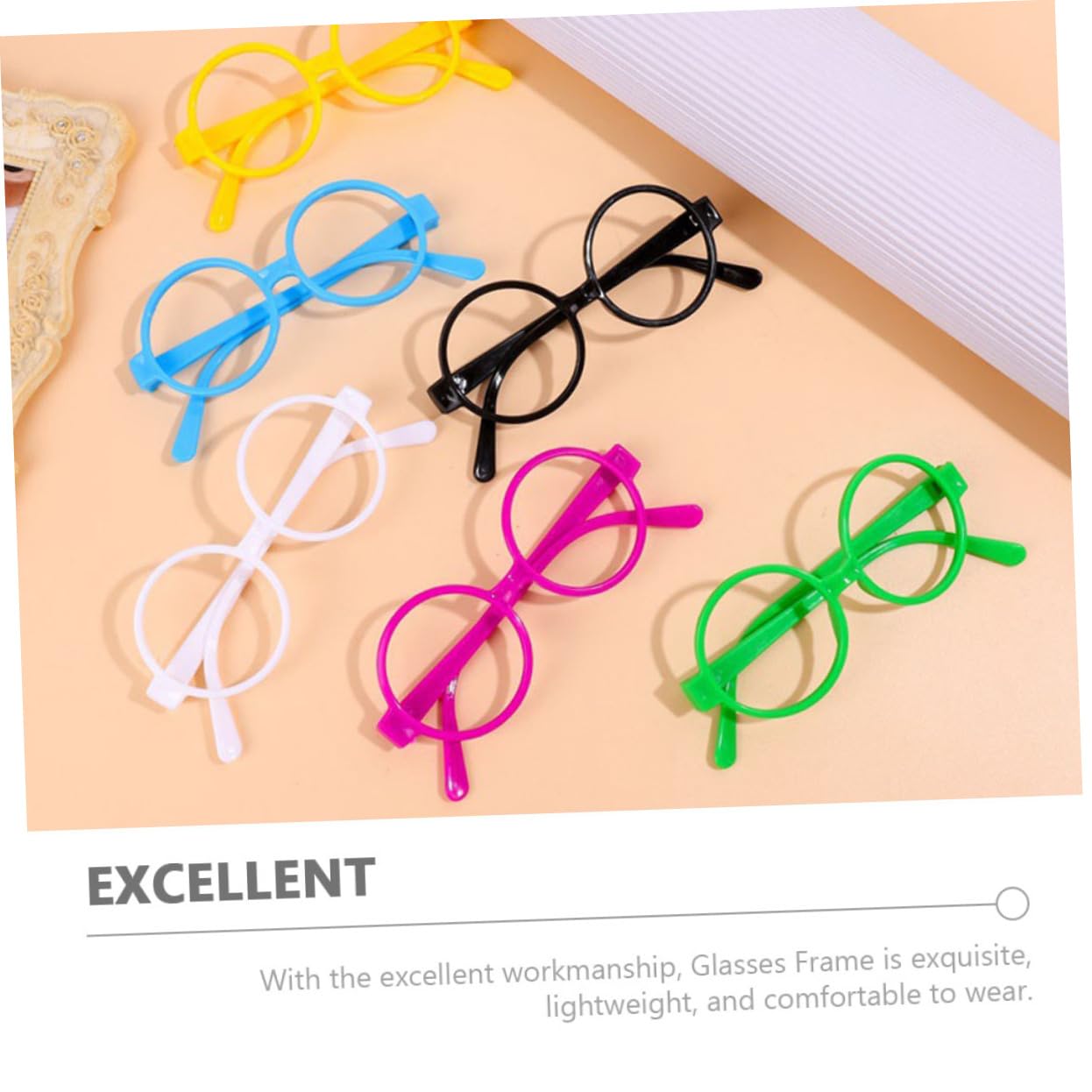 Toddmomy Montures de Lunettes pour Garçon et Filles Rondes Vertes 30 Pièces Accessoire de Fête Ludique Garçon et Filles Costume Photo Amusement