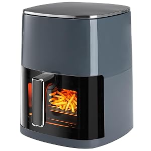 OLIXIS Air Fryer 6 Quart with Window Square Air Fryer 12-in-1 Air Fry Roast Reheat Dehydrate Bake Steam