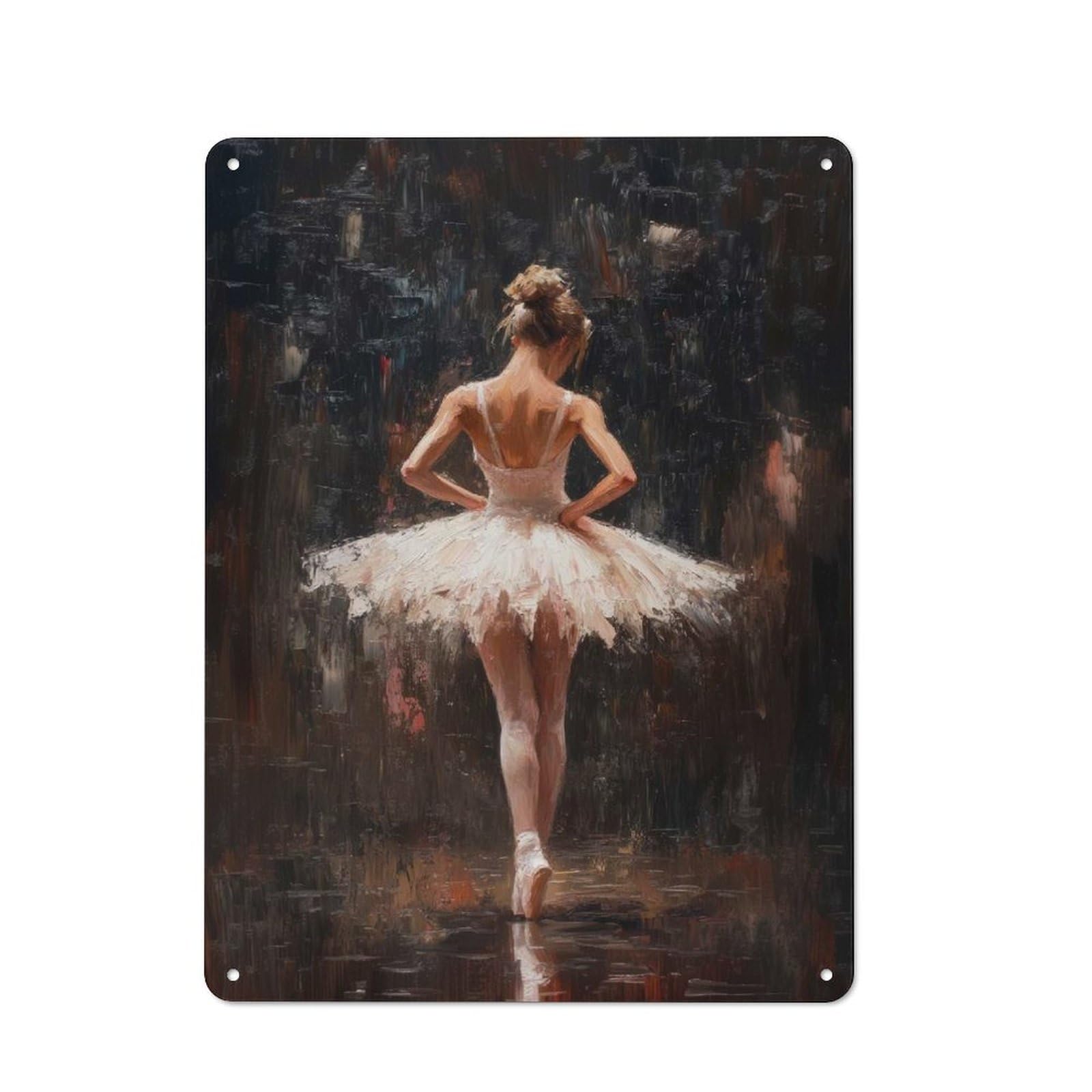 Junmoney Ballet Dancer In Spotlight Red Curtain Call Metal Sign 40X30cm With Ballet’s Final Bow For Pub Or Café, Retro Decor, For Vintage Wall Decor Fans, For Garage And Workshop Walls