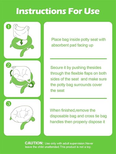 Miniatura 7 de 80 bolsas desechables para orinal compatibles con OXO Tot 2 en 1 Go Potty, bolsas de repuesto para inodoro de niños pequeños, bolsas universales de