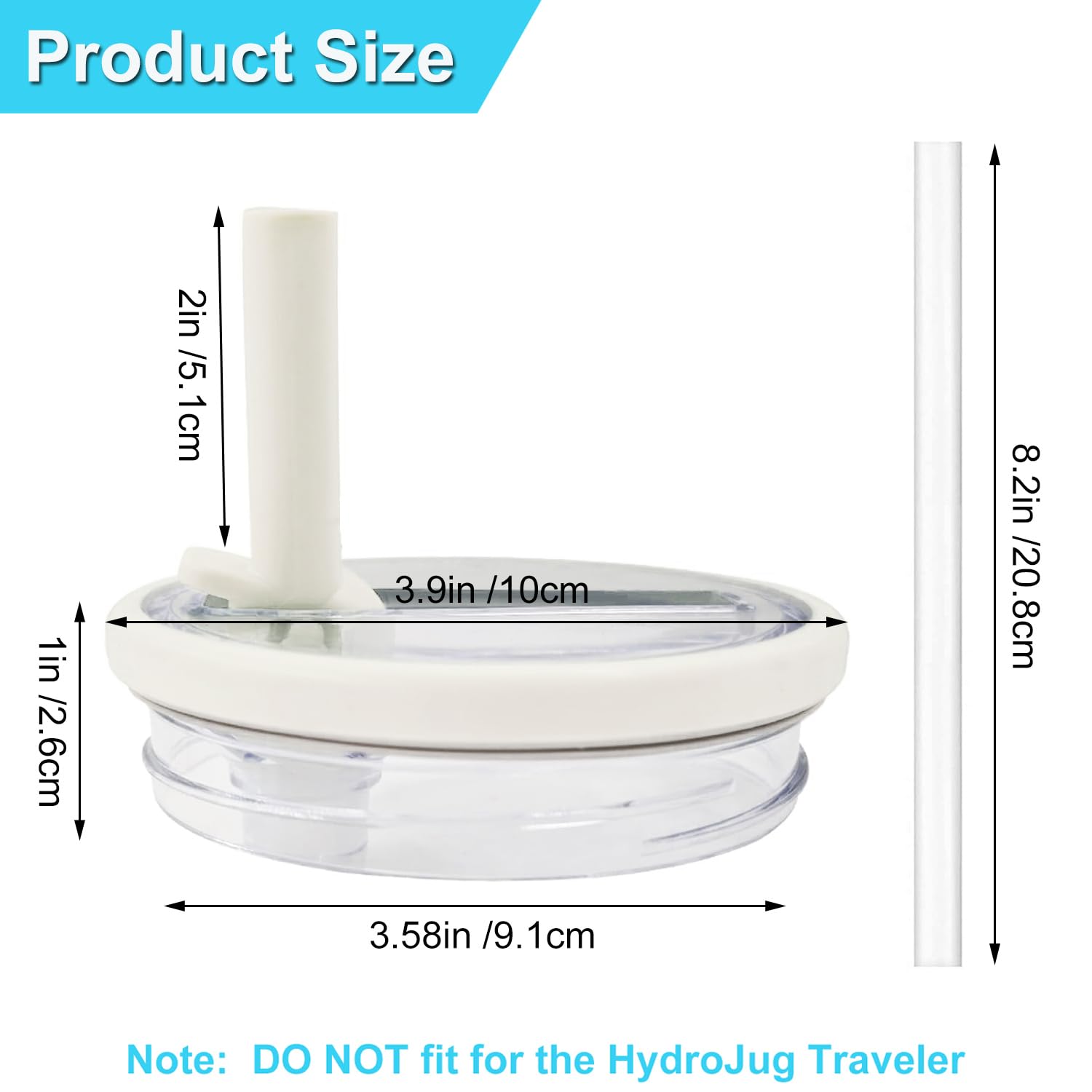 Upgrade Replacement 40oz Flip Straw Lid For Stanley H2.0 Quencher Tumbler 64oz Tumbler Leak Proof Lids Replacement For Stanley Lid I.1194685007 - View #2