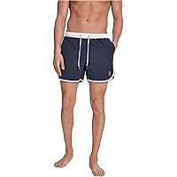 Urban Classics Retro Swimshorts Pantaloncini, Blu (Navy/White 01200)