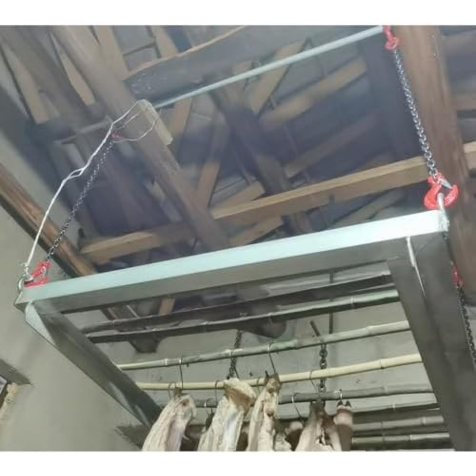 G80 Heavy Duty Chain Sling 6mm Acciaio Rigging Gancio 1 Tonnellata capacità per Il Sollevamento Industriale di Rimotore Sicurezza di Costruzione