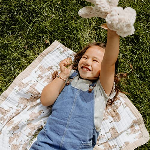 Little Unicorn Llama Llama Cotton Muslin Quilt Receiving Blanket | 100% Cotton | Super Soft | Babies And Toddlers | 30” X 40” | Machine Washable #TOP3